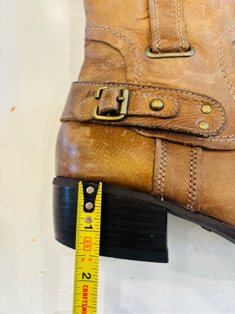 Women’s Leather Brown Side Zipper Mid-Calf Riding Boots size 8 - Picture 7 of 13